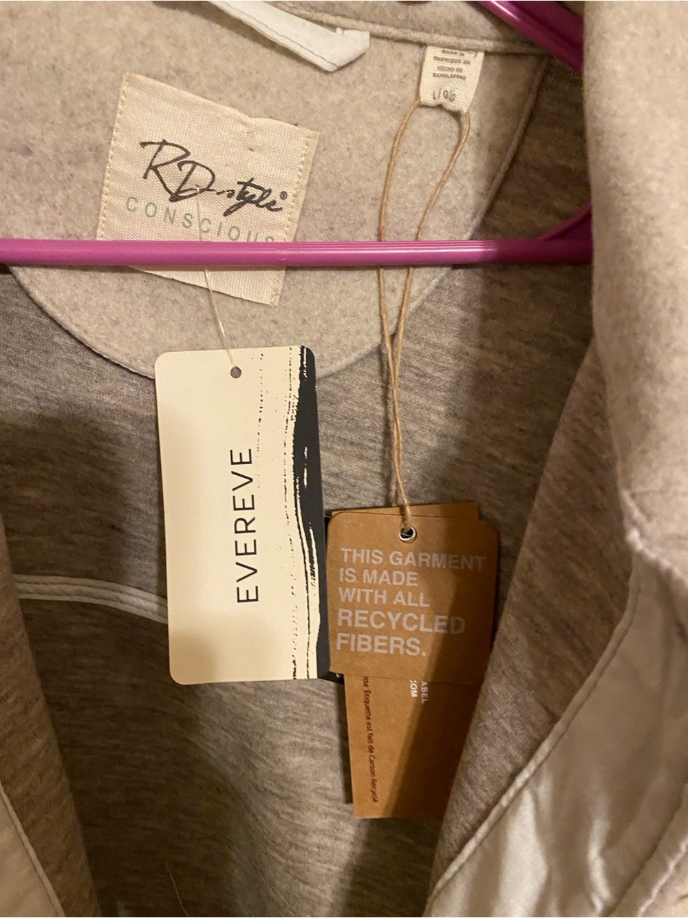 RD Style Light Beige Utility Shacket Jacket - Picture 5 of 5